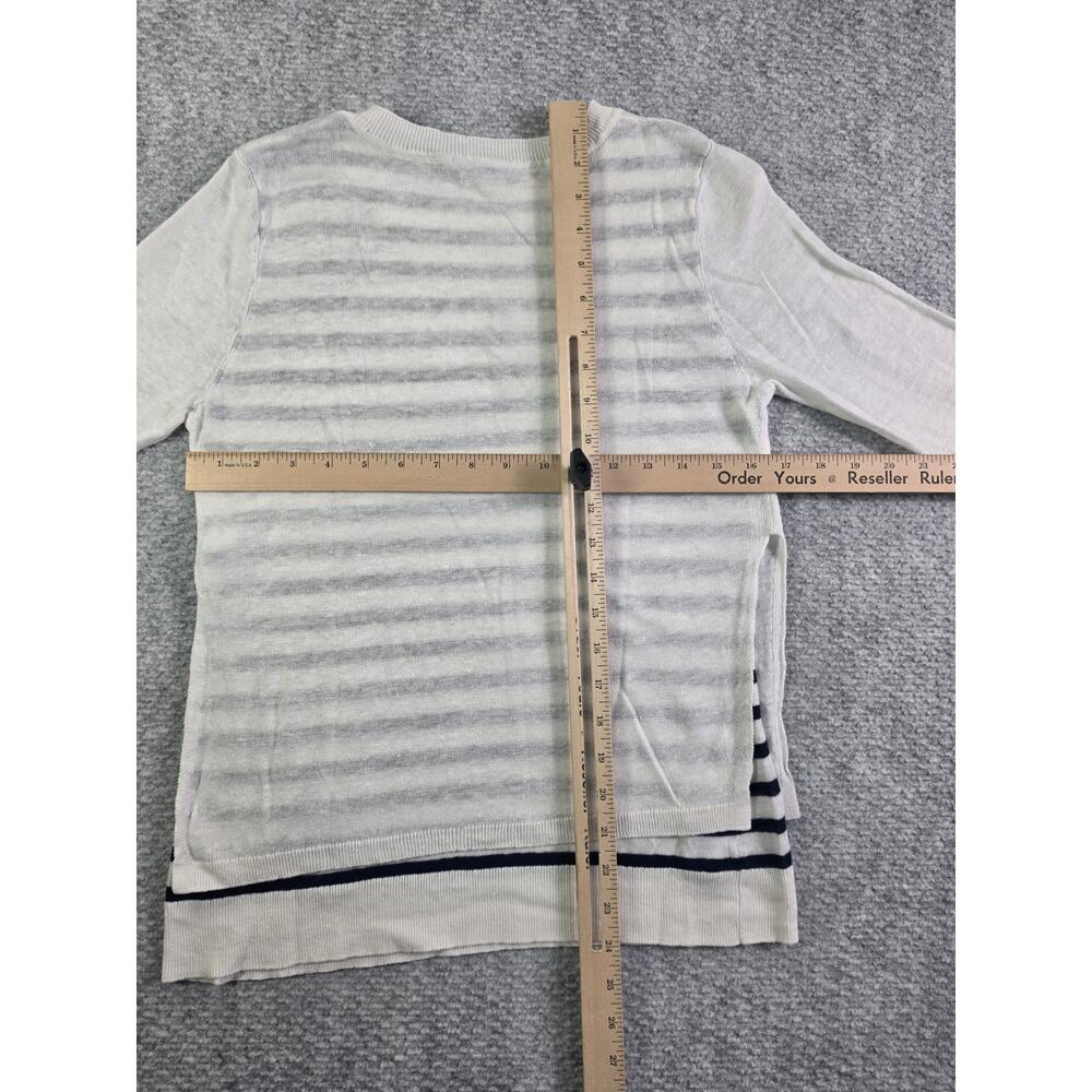 Tommy Bahama 100% Linen Knit Top Womens Small Coastal Nautical Lightweight - Picture 6 of 12
